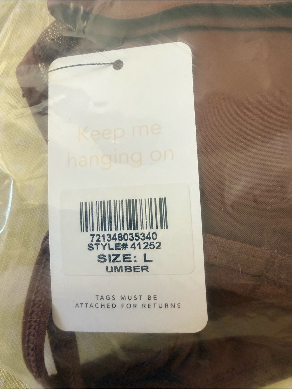 Lively Bralette in Umber, size L - Picture 4 of 8